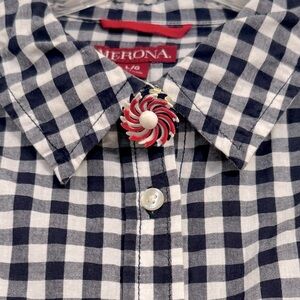 VINTAGE Americana Pinwheel Button Cover